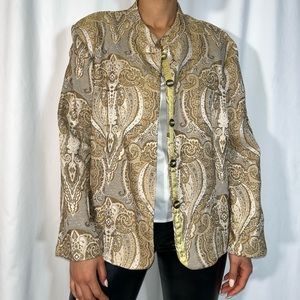 Vintage Paisley Tapestry Coat (size 1X, see measurements)